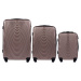 CHAMPAGNE SADA CESTOVNÝCH KUFROV FALCON 304, LUGGAGE 3 SETS (L,M,S) WINGS, CHAMPAGNE