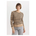 DEFACTO Regular Fit Striped Crew Neck Knitwear Sweater