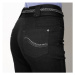 Blancheporte Rovné nohavice s vysokým sťahujúcim pásom čierna