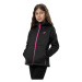 Dievčenská turistická softshellová bunda 4F JUNIOR SOFTSHELL JACKET F042-20S-DEEP BLACK