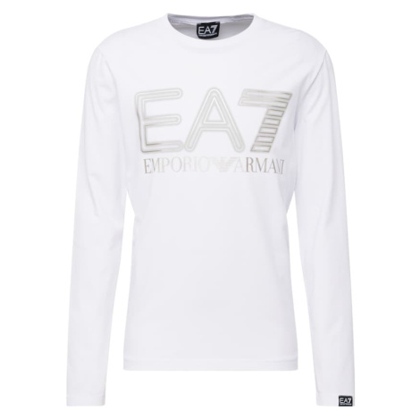 EA7 Emporio Armani Tričko  zlatá / biela