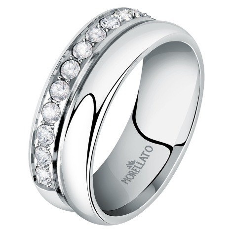 Morellato Trblietavý oceľový prsteň s kryštálmi Bagliori SAVO160 52 mm