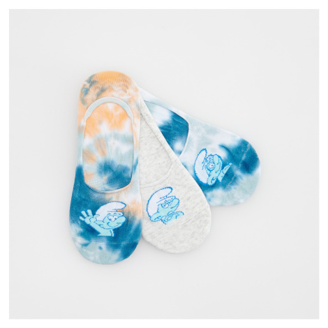 Reserved - Súprava 3 párov neviditeľných ponožiek The Smurfs - Modrá