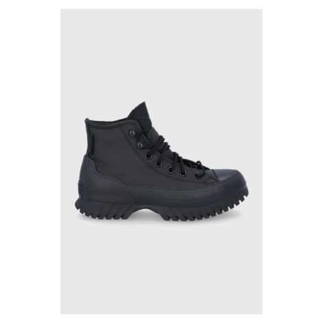 Kožená obuv Converse Chuck Taylor All Star Lugged Winter 2.0 171427C.BLACK-BLACK, dámska, čierna
