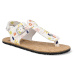 Barefoot detské sandále Koel - Abriana Print Off White biele