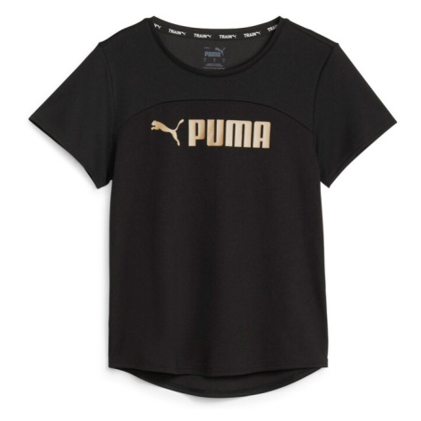 PUMA Funkčné tričko 'Ultrabreathe'  zlatá / čierna