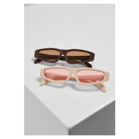 Lefkada 2-Pack Sunglasses Brown/Brown+White/Pink Urban Classics