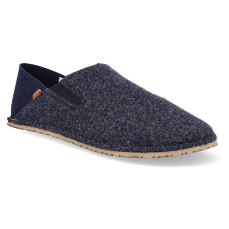 Barefoot prezúvky Froddo - Slip-on Wooly Dark blue tmavo modré