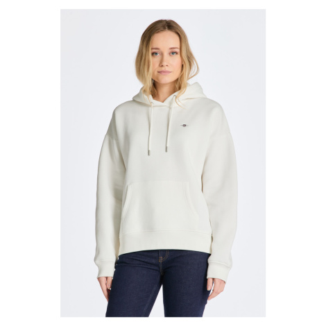 MIKINA GANT REL SHIELD HOODIE EGGSHELL