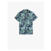 Koton Floral Patterned Short Sleeve Cotton Shirt