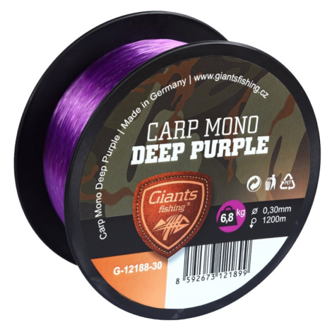 Giants fishing vlasec carp mono gaube purple - 0,30 mm 6,8 kg 1200m