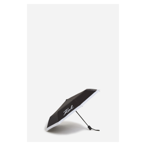 Dáždnik Karl Lagerfeld K/Signature Sm Umbrella Black/White