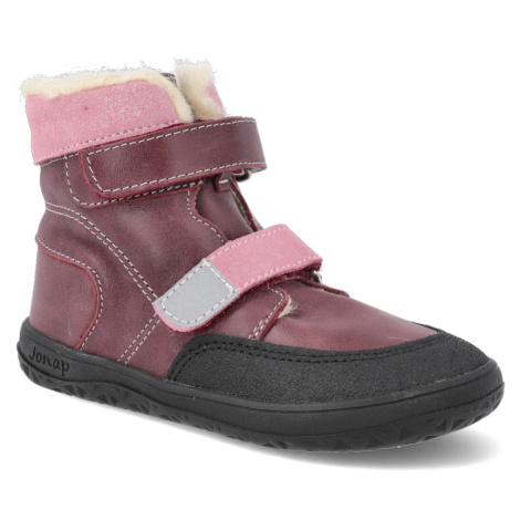 Barefoot zimná obuv Jonap - Falco bordová