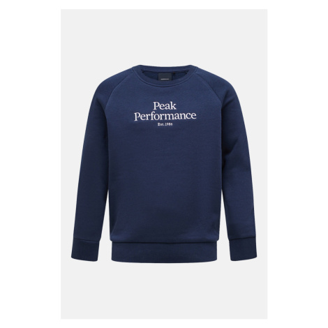 Mikina Peak Performance Jr Original Crew Blue Shadow