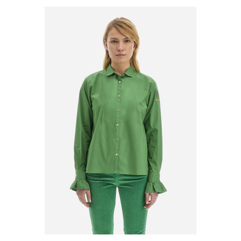Košeľa La Martina Woman Shirt L/S Poplin Zelená