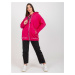 Fuchsia zip-up sweatshirt in plus size