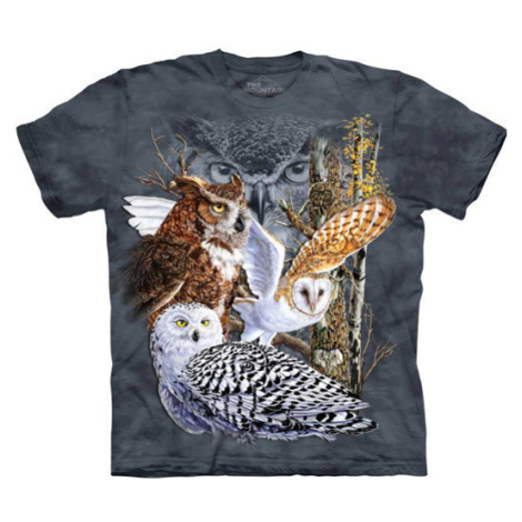 Pánske batikované tričko The Mountain - Find 11 Owls
