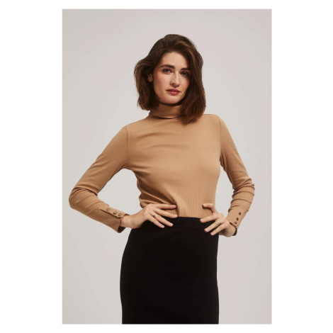 Ribbed turtleneck blouse Moodo