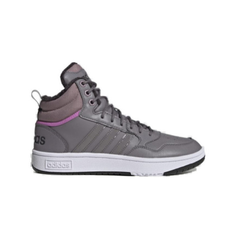 Dámske členkové zimné topánky ADIDAS Hoops 3.0 Mid WTR tracy grey tracy grey wonder red