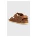 Kožené sandále Birkenstock Milano Big Buckle dámske, hnedá farba, 1024067