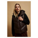 Quilted vest with hood