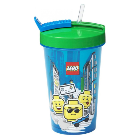 LEGO® Iconic Boy fľaša so slamkou modrozelená