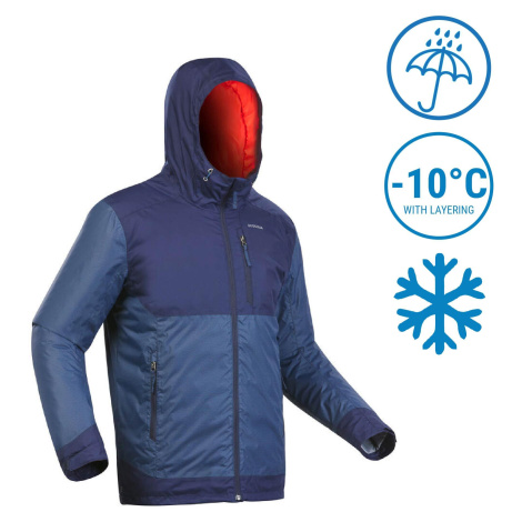 Pánska nepremokavá zimná bunda na turistiku SH500 do -10 °C QUECHUA
