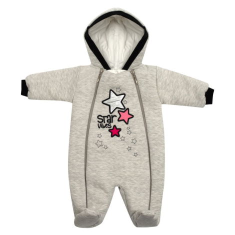 Zimná dojčenská kombinéza s kapucňou Koala Star Vibes ružová, veľ:56 , 20C46720 Koala BABY