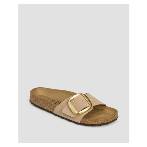 Dámske Béžové šľapky Birkenstock Madrid Big Buckle Lenb Narrow