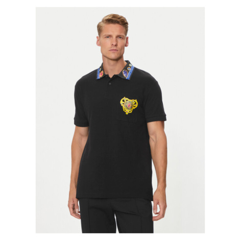 Versace Jeans Couture Polokošeľa 76GAGT11 Čierna Regular Fit