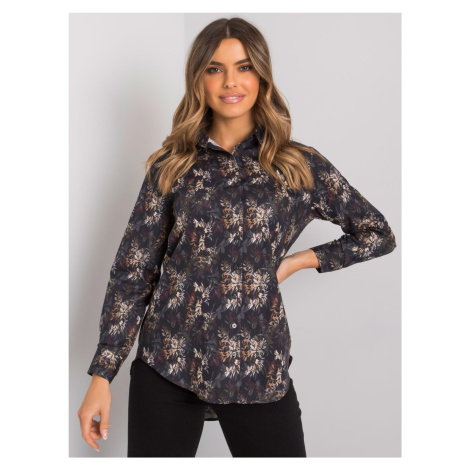Black patterned women's shirt Edgewood RUE PARIS