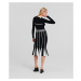 Šaty Karl Lagerfeld Lslv Logo Knit Dress Black/White