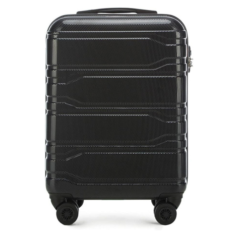 Polykarbonátový príručný kufor s reliéfnym čiernym 56-3P-981-11 Wittchen