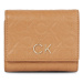 Calvin Klein Dámska peňaženka Re-Lock Trifold Xs Emb K60K611321 Hnedá