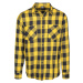 Plaid flannel shirt blk/honey