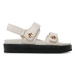 Tory Burch Sandále Kira Sport Sandal Calf Leather 144328 Écru