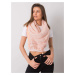 Light pink scarf with decorative trim