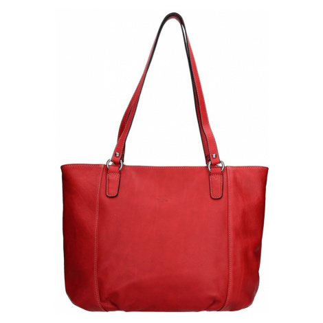 Elegantná dámska kožená kabelka Katana Apolena - červená