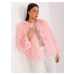 Light pink mid-season jacket with zipper