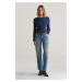 SVETER GANT MINI CABLE KNIT C-NECK EVENING BLUE