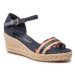 Tommy Hilfiger Espadrilky Corporate Webbing Low Wedge FW0FW06293 Tmavomodrá