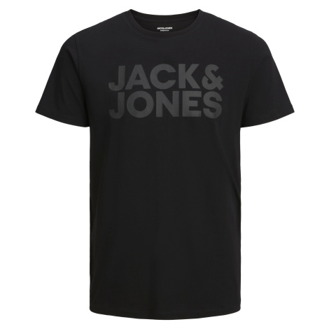 Jack&Jones Pánske tričko JJECORP Slim Fit 12151955 Large/Black XL Jack & Jones