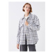 LC Waikiki LCW Casual Plaid Long Sleeve Oversize Women's Shirt Jacket