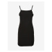 Čierne dámske basic šaty s rázporkom Noisy May Clara