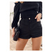 Black shorts with cuff
