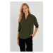 Cool & Sexy Women's Khaki Bat Sleeve Blouse