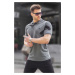 Madmext Smoked Patterned Polo Neck Men's T-Shirt 6081