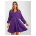 Dark purple airy dress with neckline by Zayn