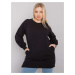 Women's black cotton sweatshirt larger size