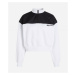 Mikina Karl Lagerfeld Jeans Klj Boxy Half Zip Sweat White/Black